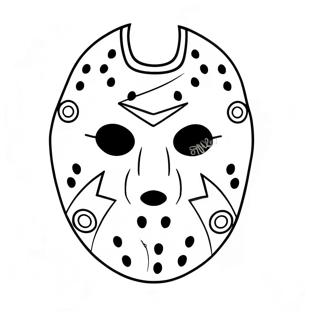 Jason Mask Coloring Page 57823-45746