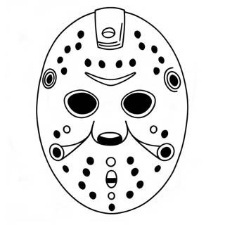 Creepy Jason Mask Coloring Page 57824-45749