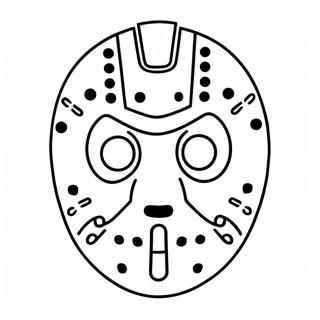 Creepy Jason Mask Coloring Page 57824-45750