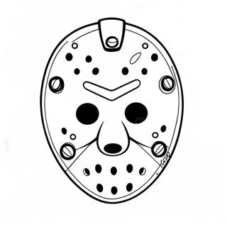 Creepy Jason Mask Coloring Page 57824-45752