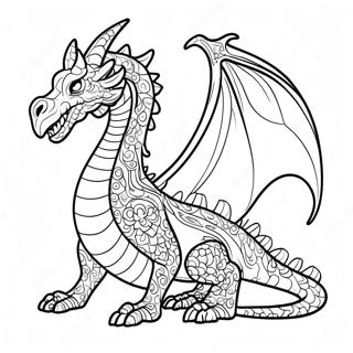 Majestic Death Song Dragon Coloring Page 57854-45773