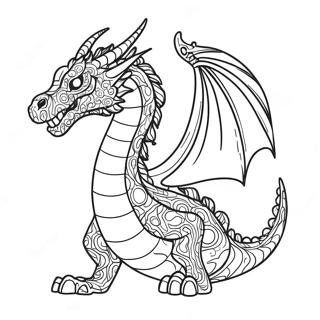 Majestic Death Song Dragon Coloring Page 57854-45774