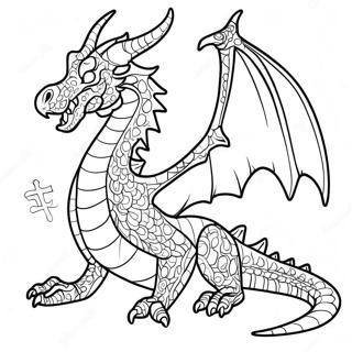 Majestic Death Song Dragon Coloring Page 57854-45776