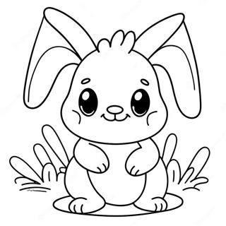 Cute Brown Bunny Coloring Page 57924-45825