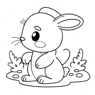 Cute Brown Bunny Coloring Page 57924-45828