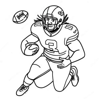 Dalvin Cook Running With Football Coloring Page 57934-45834