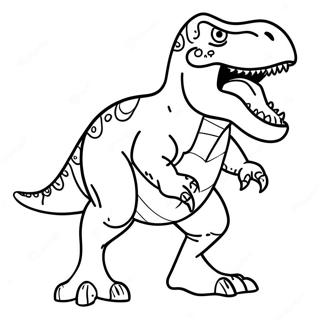 Korkunç T-Rex Kükreyerek Boyama Sayfası 57944-45852