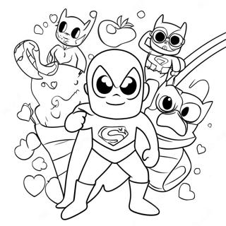 Superhero Birthday Coloring Pages