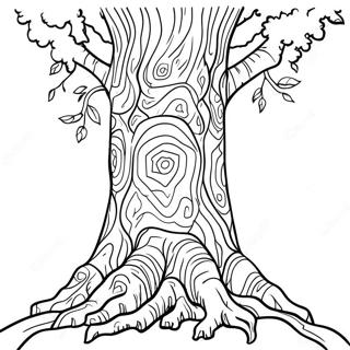 Tree Trunk Coloring Pages