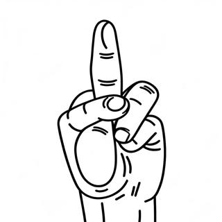 Middle Finger Coloring Page 57993-45884