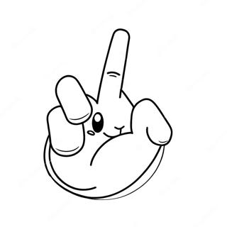 Funny Middle Finger Coloring Page 57994-45902