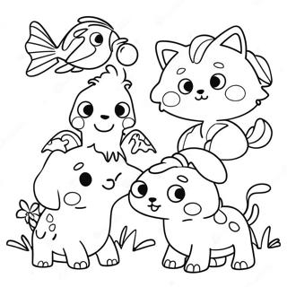 Fun Animal Kindergarten Coloring Page 5801-4605