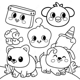 Fun Animal Kindergarten Coloring Page 5801-4607