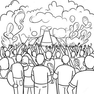 Colorful Community Celebration Coloring Page 58034-45925