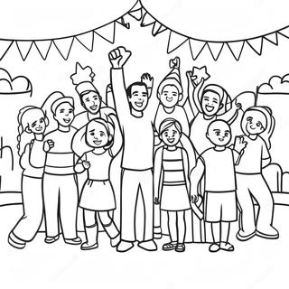 Colorful Community Celebration Coloring Page 58034-45926