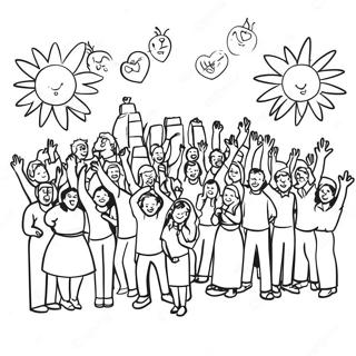 Colorful Community Celebration Coloring Page 58034-45927