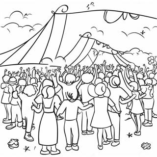 Colorful Community Celebration Coloring Page 58034-45928