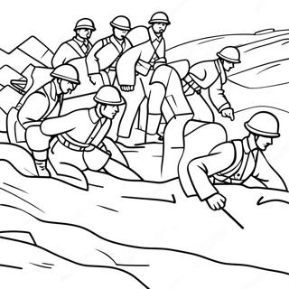 Trench Warfare Ww1 Coloring Pages