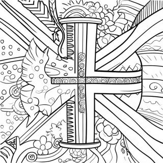 United Kingdom Flag Coloring Page 58063-45940