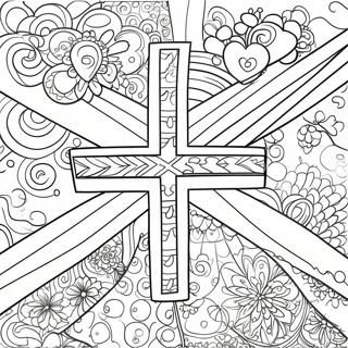 Union Jack With Fun Patterns Coloring Page 58064-45932