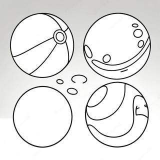 Bouncing Beach Balls Coloring Page 58084-45955