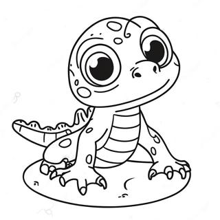 Cute Lizard Coloring Pages