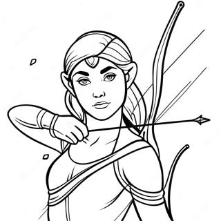 Artemis With Bow And Arrow Coloring Page 58124-45985