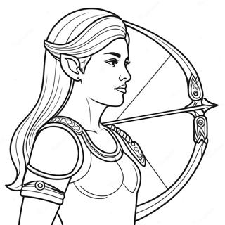 Artemis With Bow And Arrow Coloring Page 58124-45986