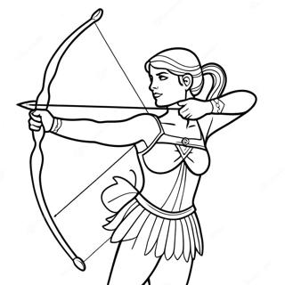 Artemis With Bow And Arrow Coloring Page 58124-45987