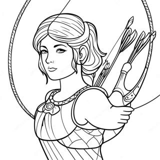 Artemis With Bow And Arrow Coloring Page 58124-45988