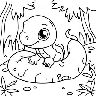 Cute Boa Constrictor In Jungle Coloring Page 58154-46029