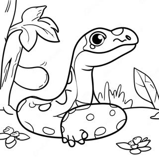 Cute Boa Constrictor In Jungle Coloring Page 58154-46031