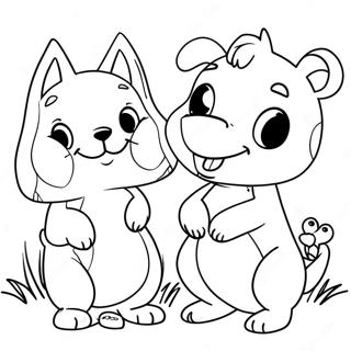 Animal Friends Coloring Pages