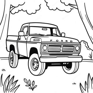 Realistic Ford Truck Coloring Pages