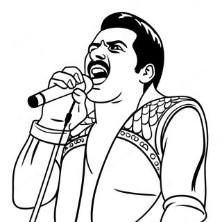 Freddie Mercury Singing Coloring Page 58284-46113