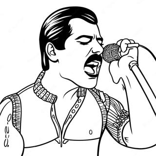 Freddie Mercury Singing Coloring Page 58284-46114