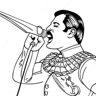 Freddie Mercury Singing Coloring Page 58284-46116