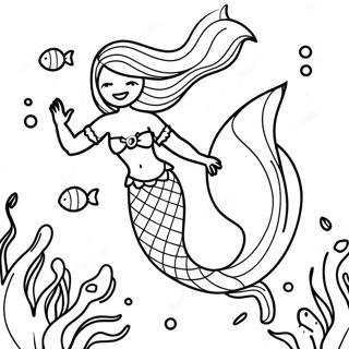 Mermaid Underwater Adventure Coloring Page 58303-46124