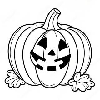 Smiling Pumpkin Coloring Page 58314-46140