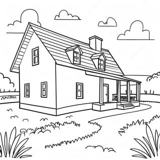 Charming Farmhouse Coloring Page 5831-4641