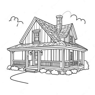 Charming Farmhouse Coloring Page 5831-4642