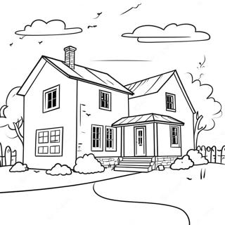 Charming Farmhouse Coloring Page 5831-4643