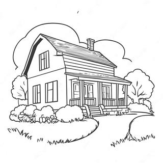 Charming Farmhouse Coloring Page 5831-4644