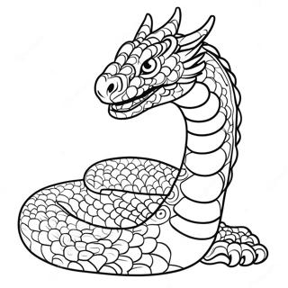 Majestic Snake Dragon Coloring Page 58324-46150