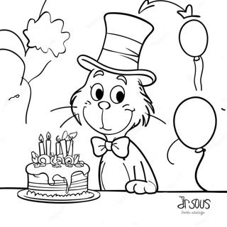 Dr Seuss Birthday Celebration Coloring Page 58343-46158