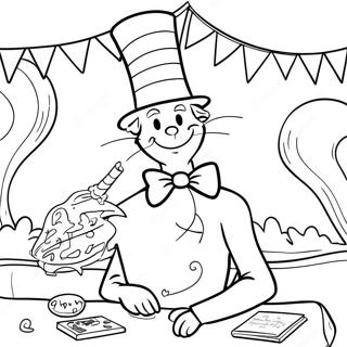 Dr Seuss Birthday Celebration Coloring Page 58343-46159