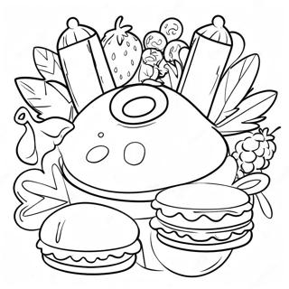 French Food Coloring Pages