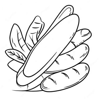 Delicious French Baguette Coloring Page 58364-46168