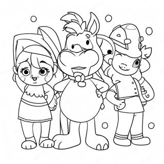 Fraction Coloring Page With Fun Characters 58373-46192