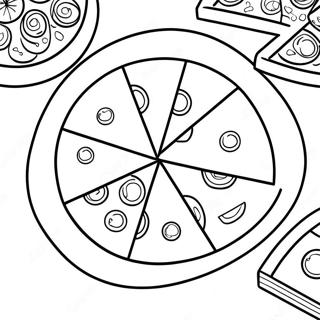 Colorful Fraction Pizza Slice Coloring Page 58374-46181